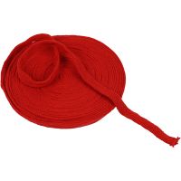 Knitted Tube, W: 15 mm, christmas red, 10 m/ 1 roll