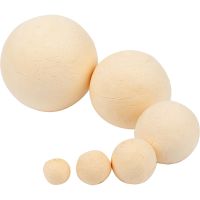 Compressed Cotton Ball, D 12+15+20+30+40+50 mm, light beige, 180 pc/ 1 pack