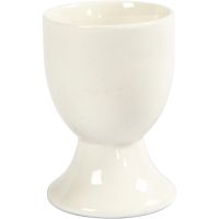 Egg Cup, H: 6,5 cm, off-white, 12 pc/ 1 box
