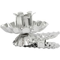 Clip on candle holder, D 40 mm, silver-plated, 8 pc/ 1 pack