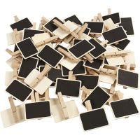 Blackboard with clothes peg, size 6,8x4,7 cm, 100 pc/ 1 pack