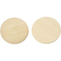 Wooden buttons, D 50 mm, thickness 10 mm, 5 pc/ 1 pack