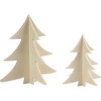 Christmas Trees, H: 13+18 cm, 2 pc/ 1 pack