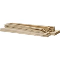 Wooden Parts , L: 37 cm, W: 1,5-10,5 cm, 194 pc/ 1 pack