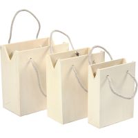 Bag With Handle, H: 12+14+16 cm, depth 5+7+9 cm, W: 16+16,5+18 cm, 3 pc/ 1 set