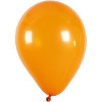 Balloons, round, D 23 cm, orange, 10 pc/ 1 pack