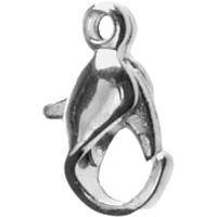 Carabiners, L: 10 mm, silver-plated, 10 pc/ 1 pack