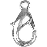 Carabiners, L: 12 mm, silver-plated, 100 pc/ 1 pack