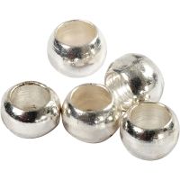 Crimp Beads, D 2 mm, silver-plated, 100 pc/ 1 pack