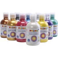 PRIMO metallic paint, assorted colours, 10x300 ml/ 1 pack