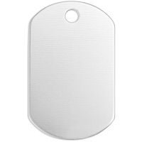 Metal Tag, Square, size 30x20 mm, hole size 2,85 mm, thickness 1,3 mm, aluminum, 13 pc/ 1 pack