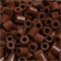 Fuse Beads, size 5x5 mm, hole size 2,5 mm, medium, chocolate (32249), 1100 pc/ 1 pack