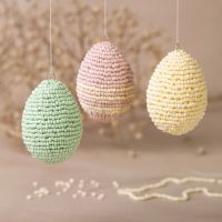 Eggs with rocaille seed beads