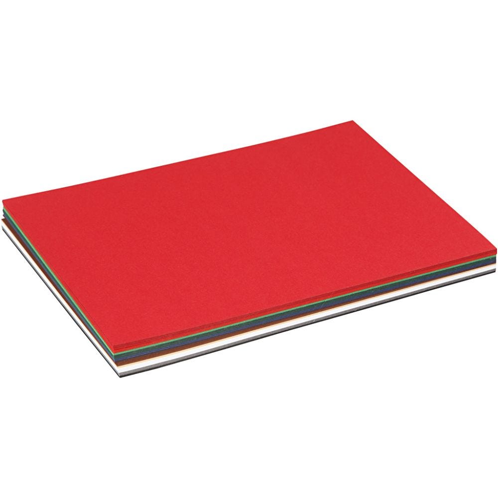 Christmas Card, A5, 150x210 mm, 180 g, assorted colours, 60 ass sheets/ 1 pack