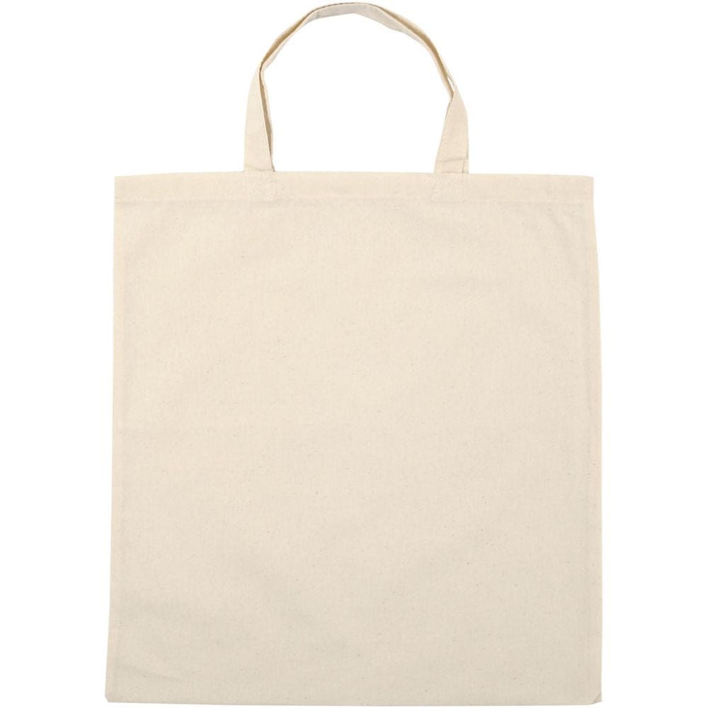 Tote bag , size 38x42 cm, 145 g, light natural, 5 pc/ 1 pack
