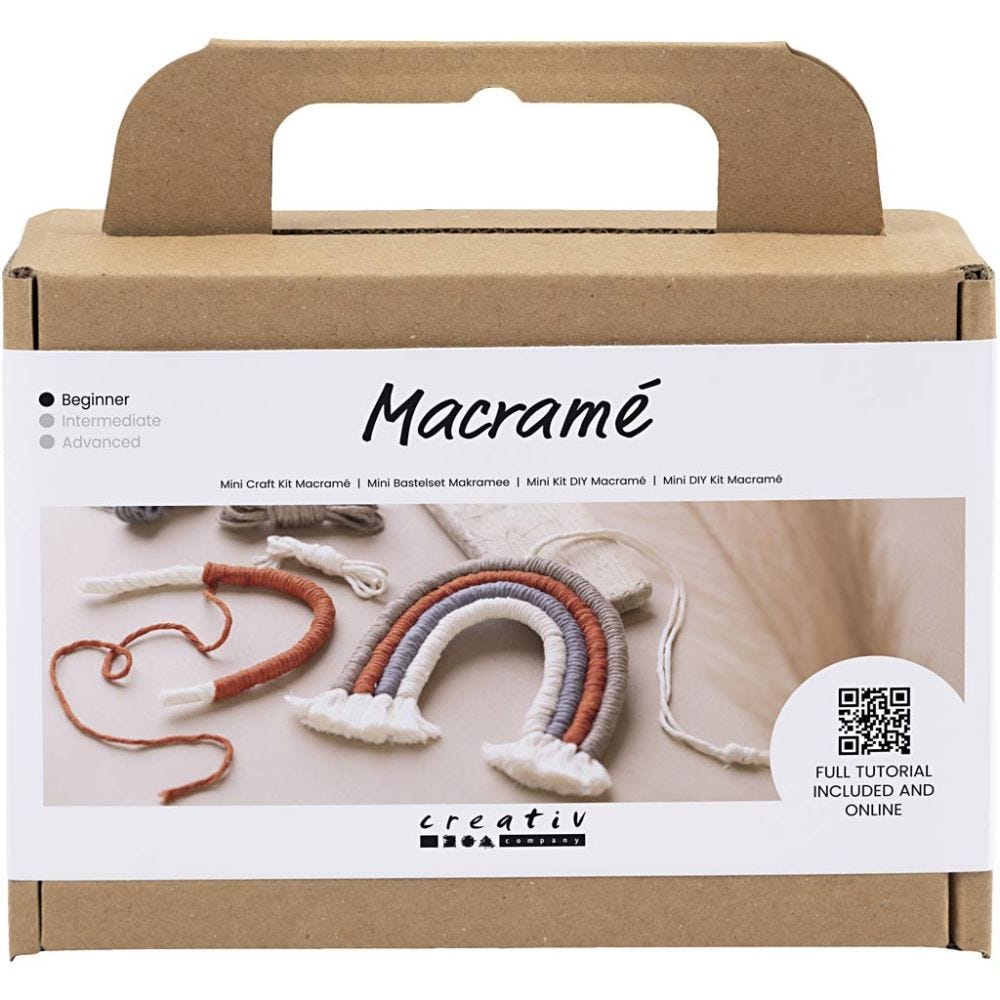 Mini Craft Kit Macramé , Rainbow, 1 pack