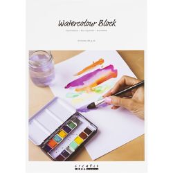 Watercolour Block, A4, sheet 210x297 mm, 180 g, white, 20 sheet/ 1 pc