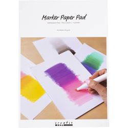 Marker Paper Pad, A4, sheet 210x297 mm, 120 g, white, 30 sheet/ 1 pack