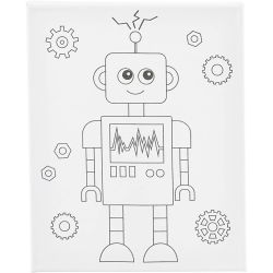 Colour-in Canvas, Robot, D. 1,6 cm, size 24x30 cm, 360 g, 1 pc