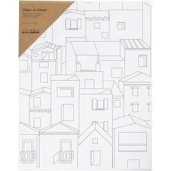 Colour-in Canvas, City, D. 1,6 cm, size 24x30 cm, 360 g, 1 pc