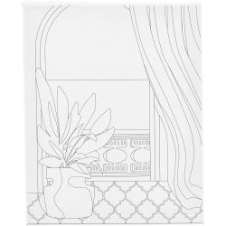 Colour-in Canvas, Window, D. 1,6 cm, size 24x30 cm, 360 g, 1 pc