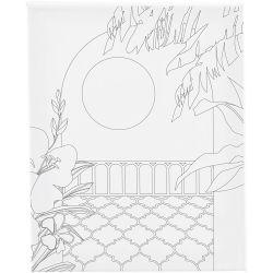 Colour-in Canvas, Sunny balcony , D. 1,6 cm, size 24x30 cm, 360 g, 1 pc