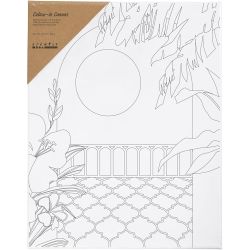 Colour-in Canvas, Sunny balcony , D. 1,6 cm, size 24x30 cm, 360 g, 1 pc