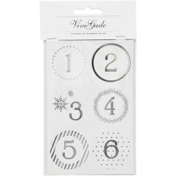 Christmas calendar number stickers
