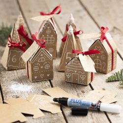 Die cut houses and trees
