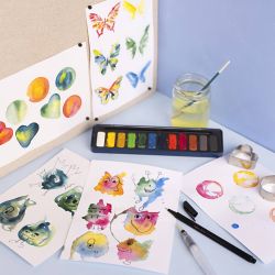 Watercolour Kit, size 12x30 mm, colorful, 12 colour/ 1 pack