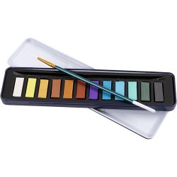 Watercolour Kit, metallic colours, 12 colour/ 1 pack
