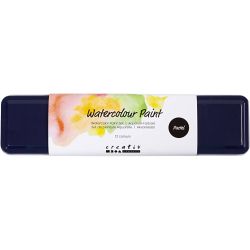 Watercolour Kit, pastel colours, 12 colour/ 1 pack