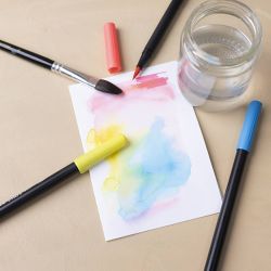 Watercolour Marker, Pastel, line 2+4-8, assorted colours, 12 pc/ 1 pack