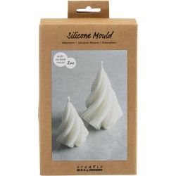 Silicone Mould, Christmas trees, H: 8+11 cm, dia. 5+7 cm, 2 pc/ 1 pack