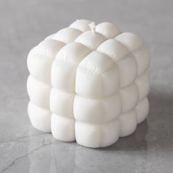 Silicone Mould, Square with bubbles, H: 5 cm, W: 6 cm, dia. 6 cm, 1 pc/ 1 pack