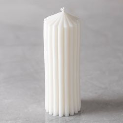 Silicone Mould, Ribbed cylinder, H: 12 cm, dia. 4 cm, 1 pc/ 1 pack