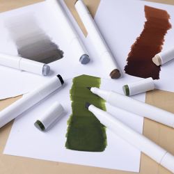 Illustration Marker, line 1+8 mm, nature colours, 12 pc/ 1 pack