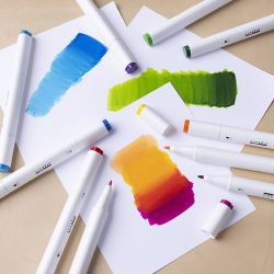 Illustration Marker, line 1+8 mm, standard colours, 12 pc/ 1 pack