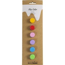 Plus Color Craft Paint, colorful, 6x5 ml/ 1 pack