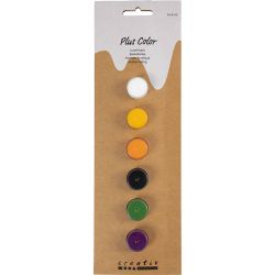 Plus Color Craft Paint, halloween colours, 6x5 ml/ 1 pack