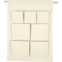Hanging Organiser, H: 46 cm, W: 34 cm, light natural, 1 pc