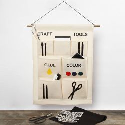 Hanging Organiser, H: 46 cm, W: 34 cm, light natural, 1 pc