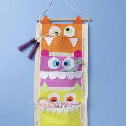 Hanging Organiser, H: 75 cm, W: 30 cm, 145 g, light natural, 1 pc