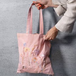 Tote bag, size 38x42 cm, 185 g, rose, 1 pc/ 1 pack