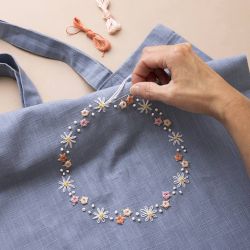 Tote bag, size 38x42 cm, 185 g, pigeon blue, 1 pack