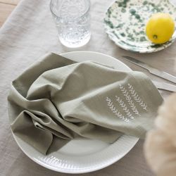 Fabric napkin, size 42x42 cm, 185 g, dusty green, 2 pc/ 1 pack