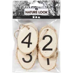 Wooden disc with advent numbers