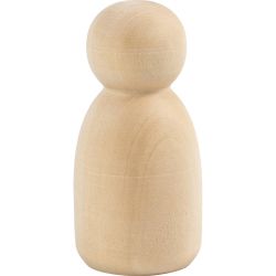 Wooden Figure Body, Oval, H: 6 cm, 5 pc/ 1 pack