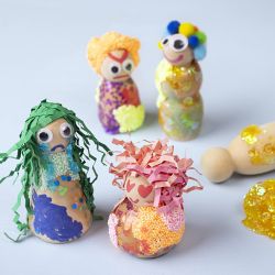 Wooden Figure Body, Oval, H: 6 cm, 5 pc/ 1 pack