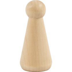 Wooden Figure Body, Cone shape, H: 8 cm, 3 pc/ 1 pack